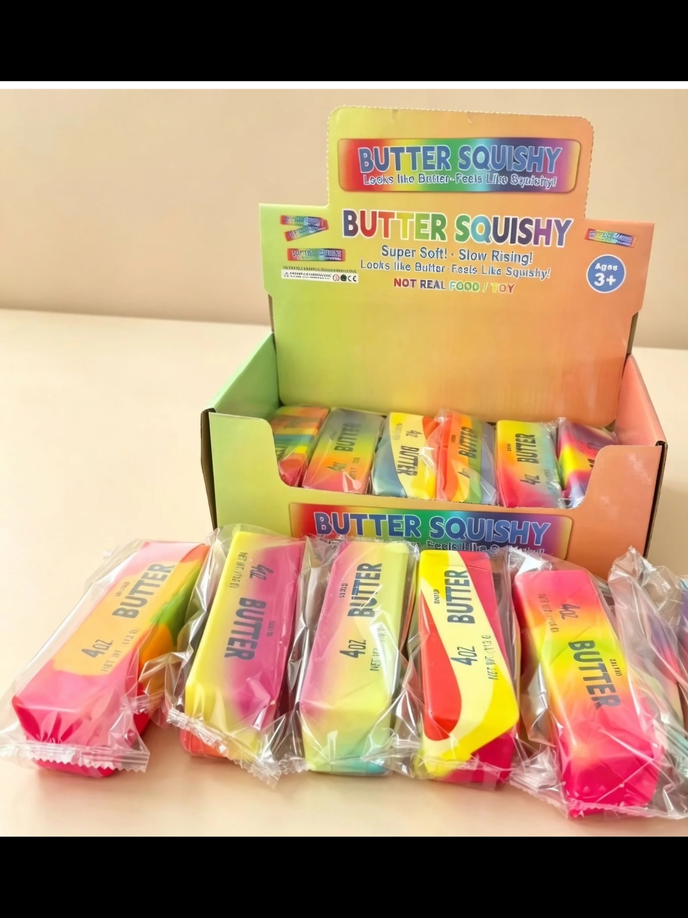 Butter Squishy Rainbow Butter Scented Stress Toy
